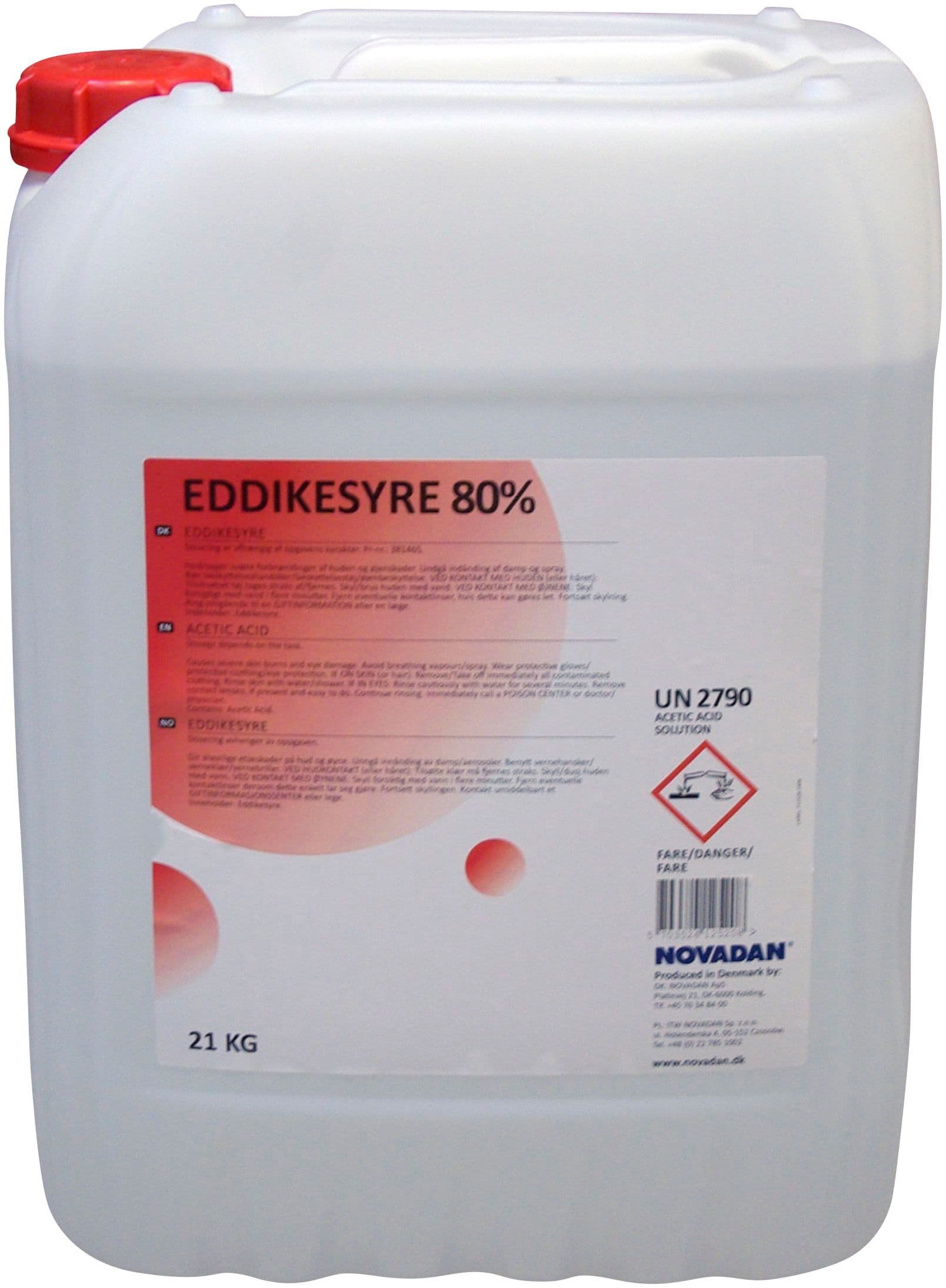 Novadan Eddikesyre 80 %, 21 kg bilde 1