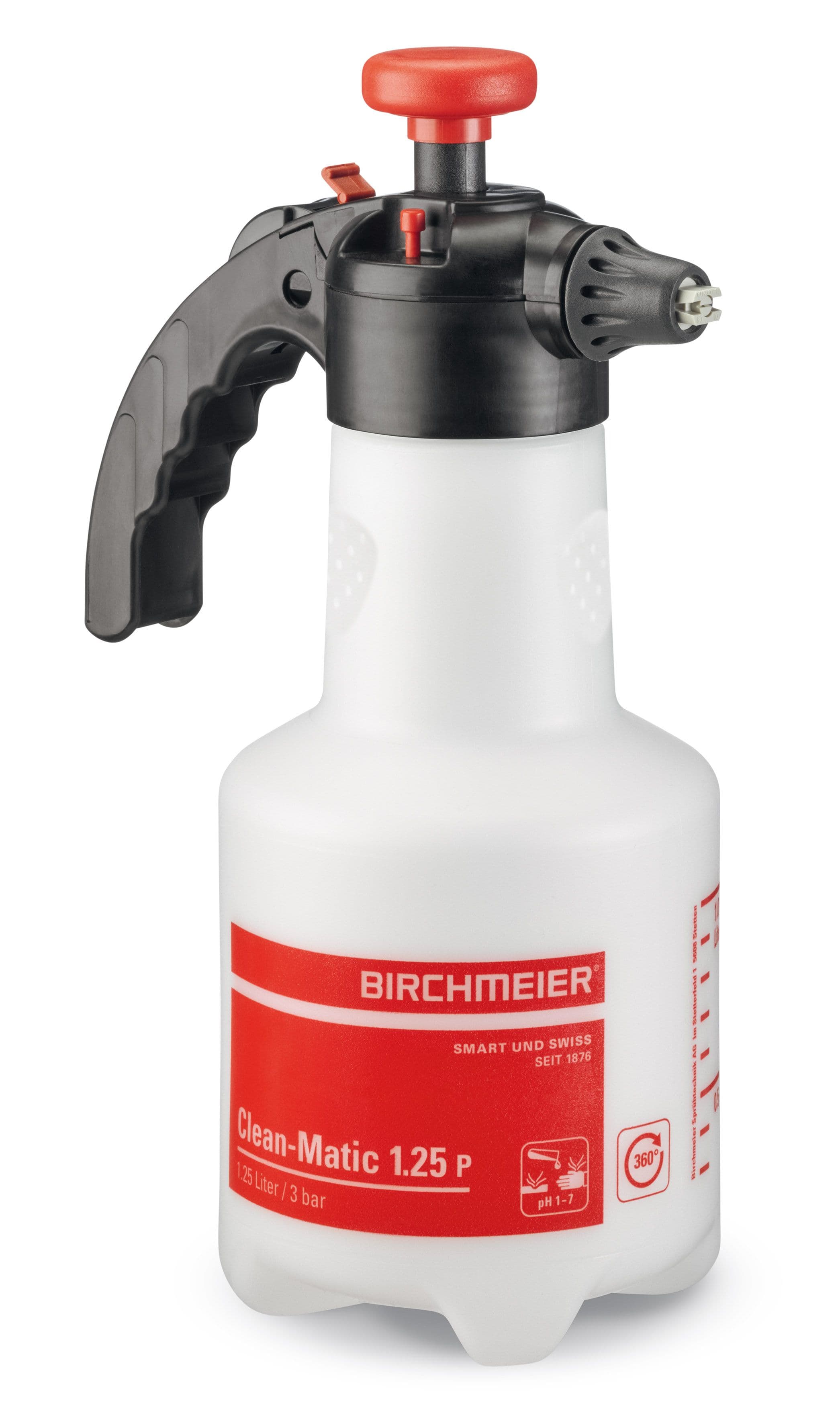 Birchmeier Clean-Matic 1,25 P, RØD, syrer, 360° billede 1