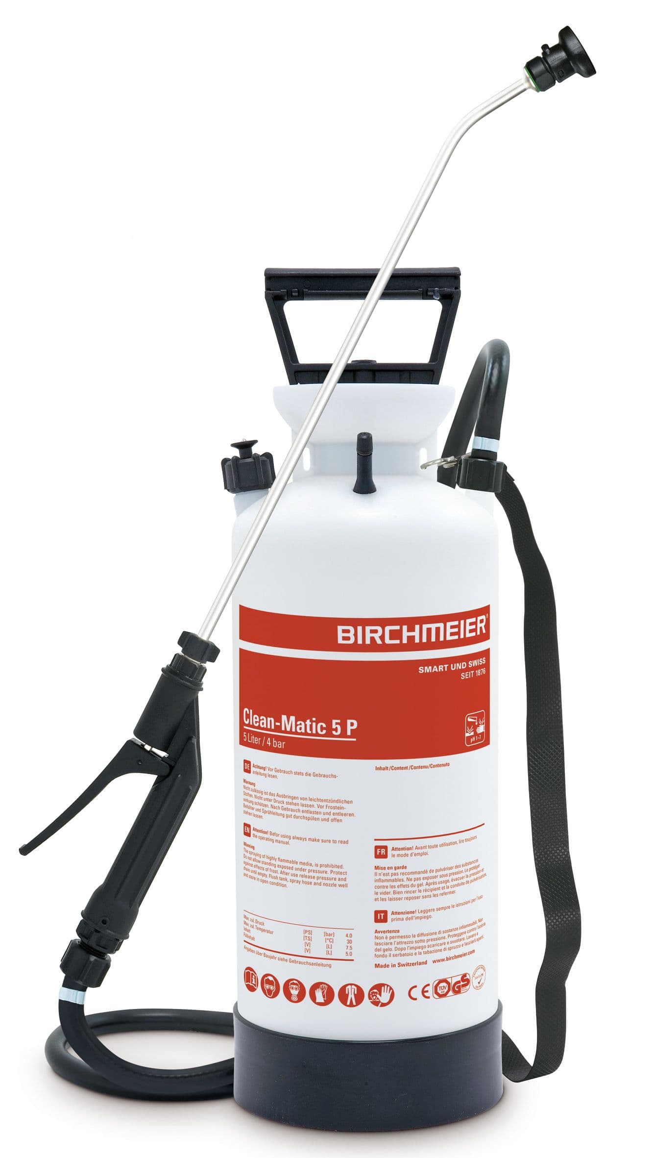 Birchmeier Clean-Matic 5P, rød (syre) billede 1