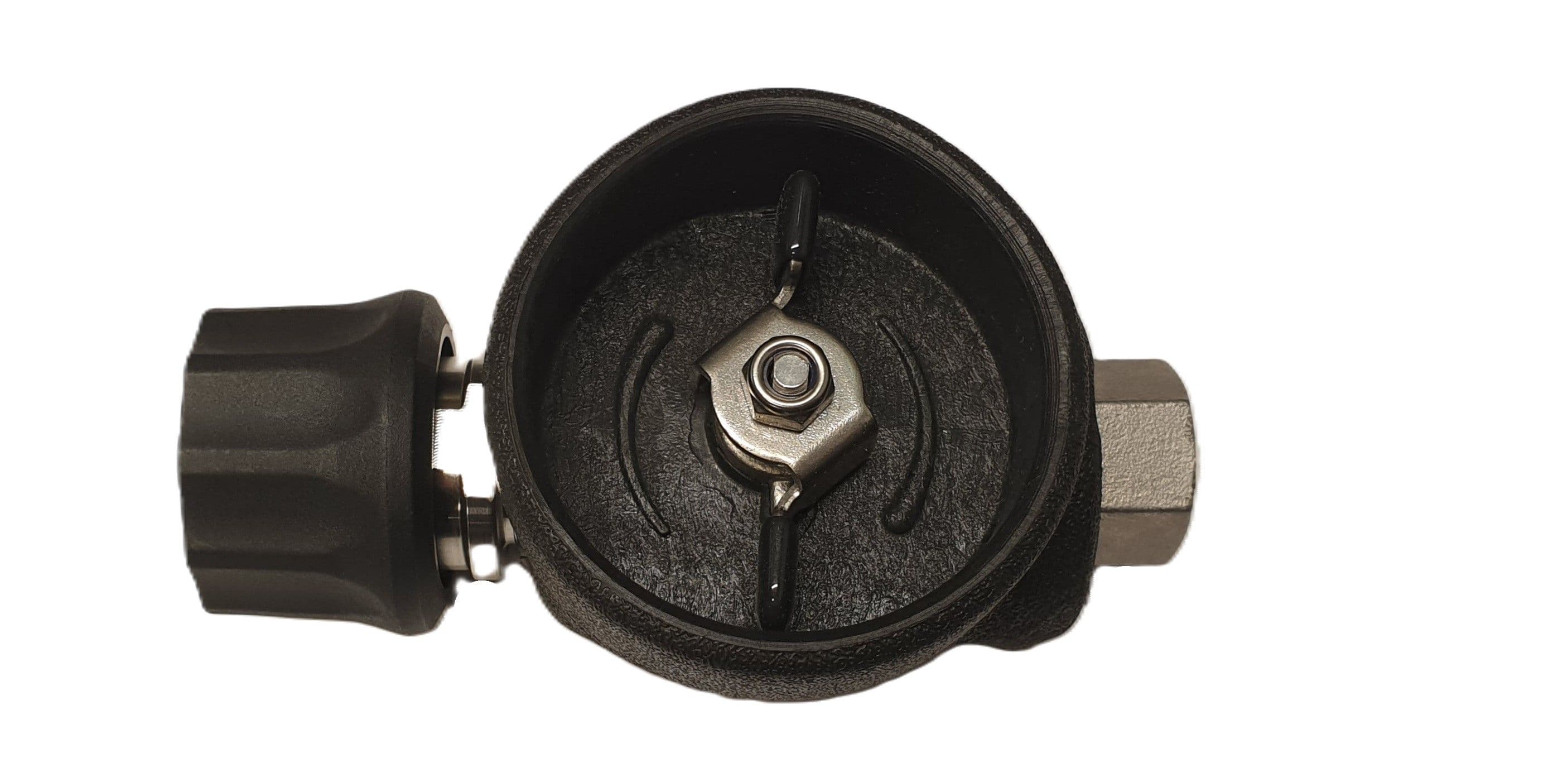 Lavtrykksventil 1/2" innv.gjenger/svart-plast billede 1