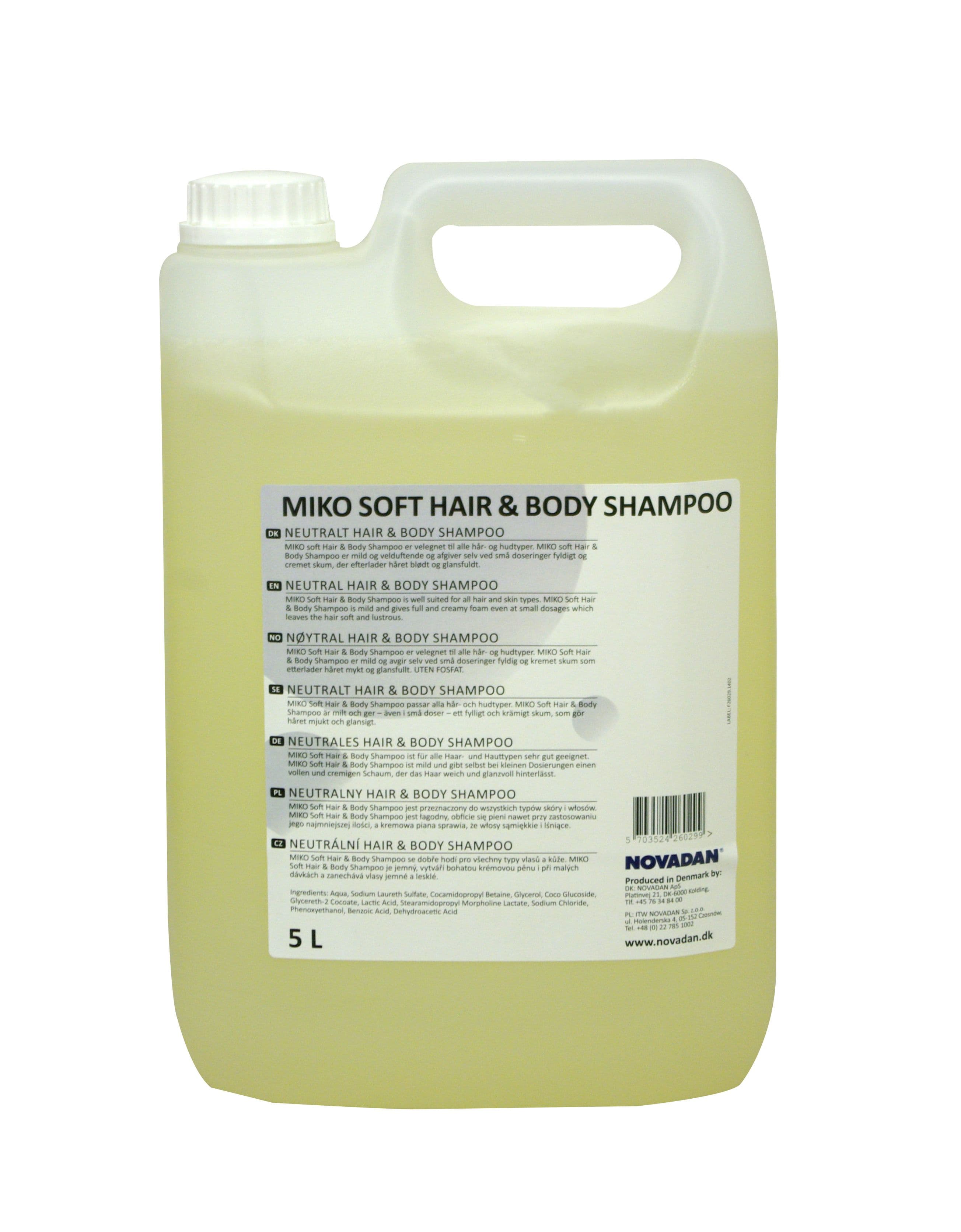 Novadan Miko Soft Hair & Body Shampoo, 5 ltr billede 1